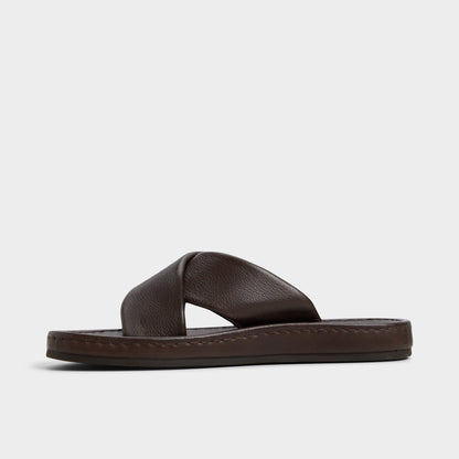 Steele Dark Brown Men's Sandals & Slides - Slide sandal Aldo Dark Brown