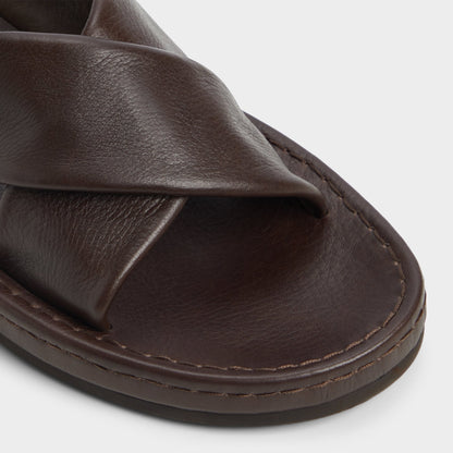 Steele Dark Brown Men's Sandals & Slides - Slide sandal Aldo Dark Brown