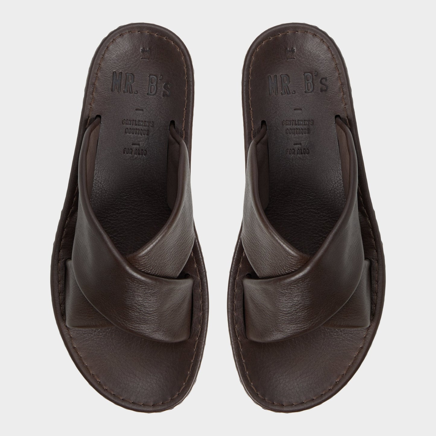 Steele Dark Brown Men's Sandals & Slides - Slide sandal Aldo Dark Brown