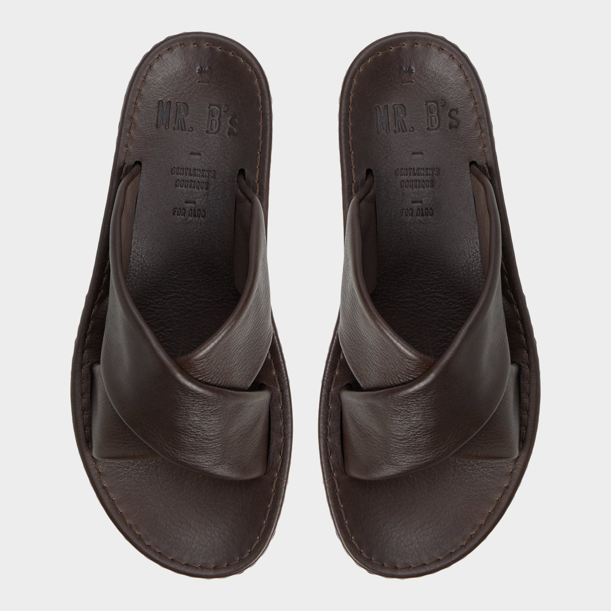 Steele Dark Brown Men's Sandals & Slides - Slide sandal Aldo Dark Brown