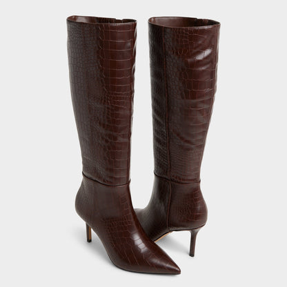 Saphiria Dark Brown Women's Tall Boots - Knee-high boot, Stiletto heel Aldo Dark brown