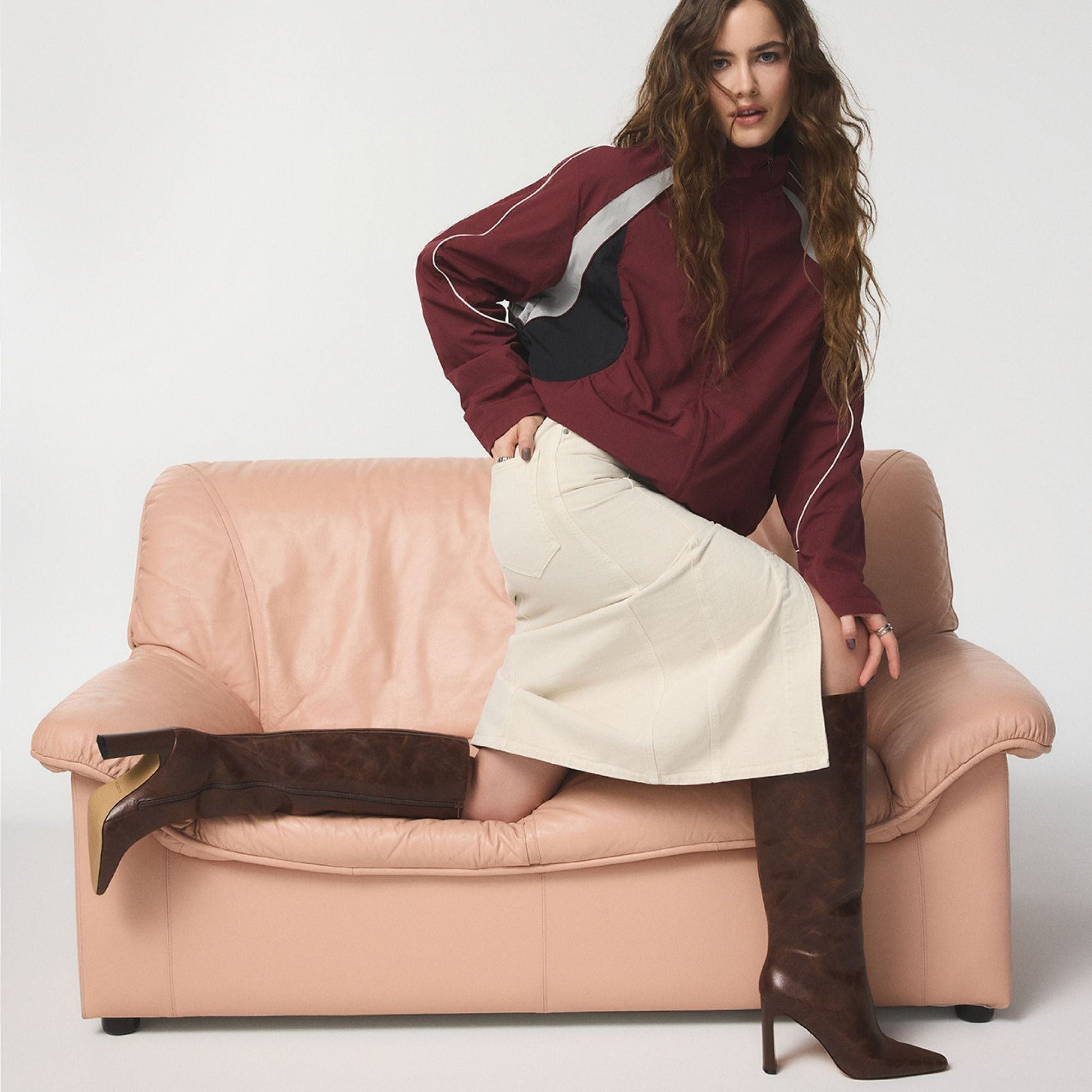 Elyne in Wc Medium Brown - Knee-high boot Aldo Medium brown
