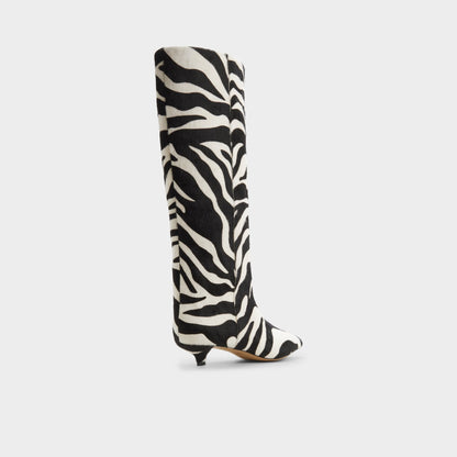 Gabelia in White Black - Knee-high boot, Kitten heel Aldo White/black