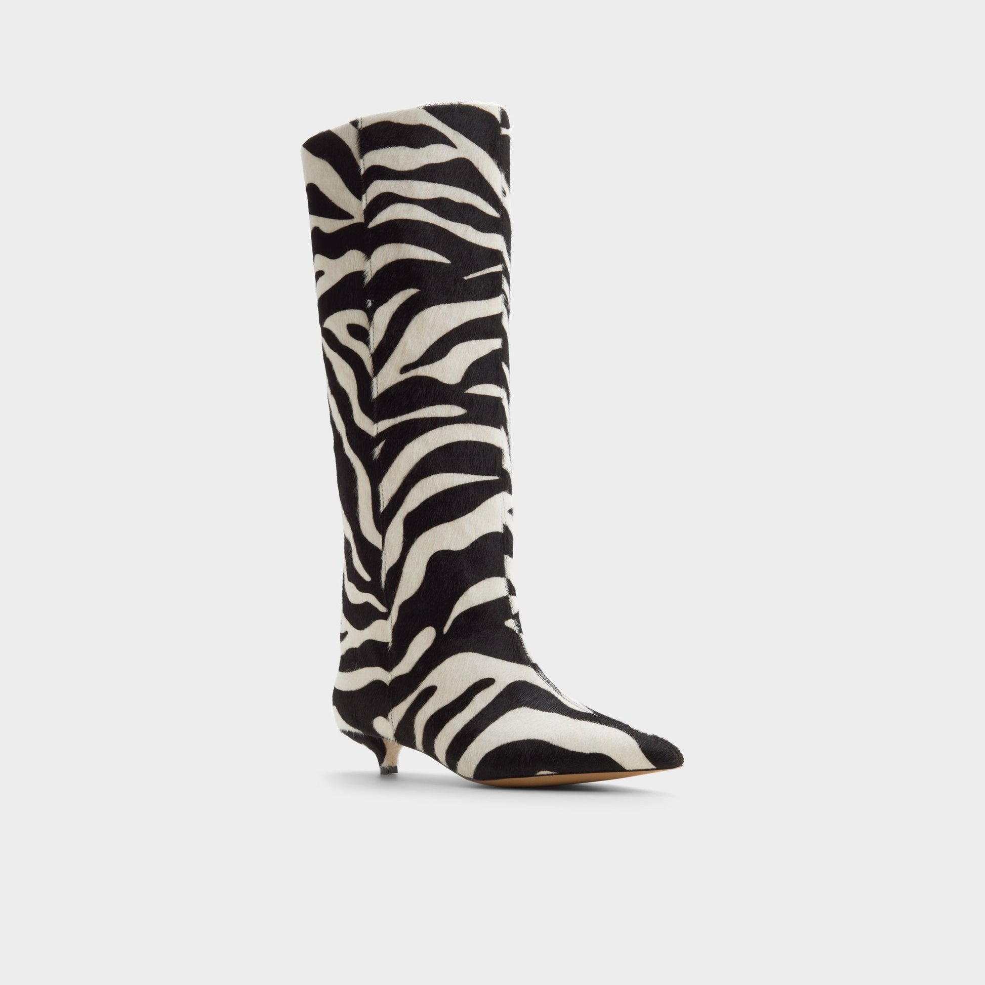 Gabelia in White Black - Knee-high boot, Kitten heel Aldo White/black