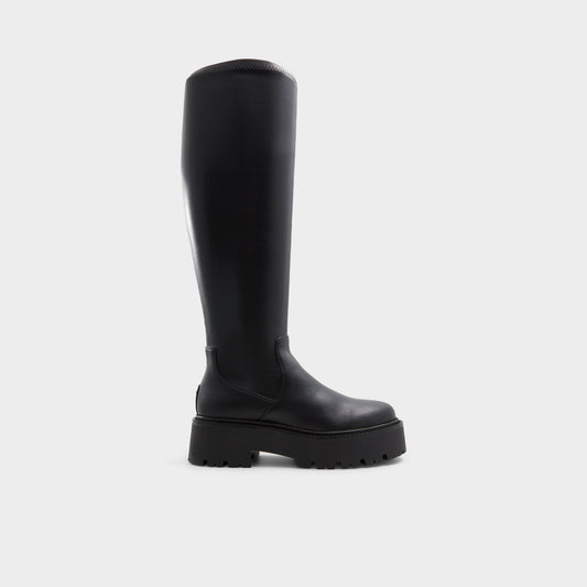 Carelden Black Women's Tall Boots - Knee-high boot, Lug sole Aldo Black