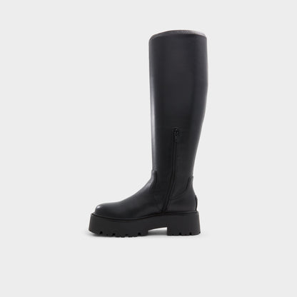 Carelden Black Women's Tall Boots - Knee-high boot, Lug sole Aldo Black