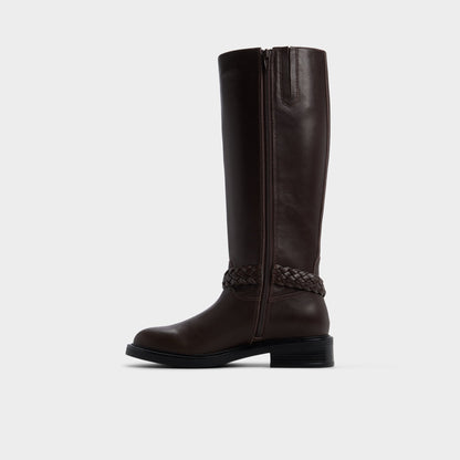 Philippa in Dark Brown - Riding boot, Block heel Aldo Dark brown