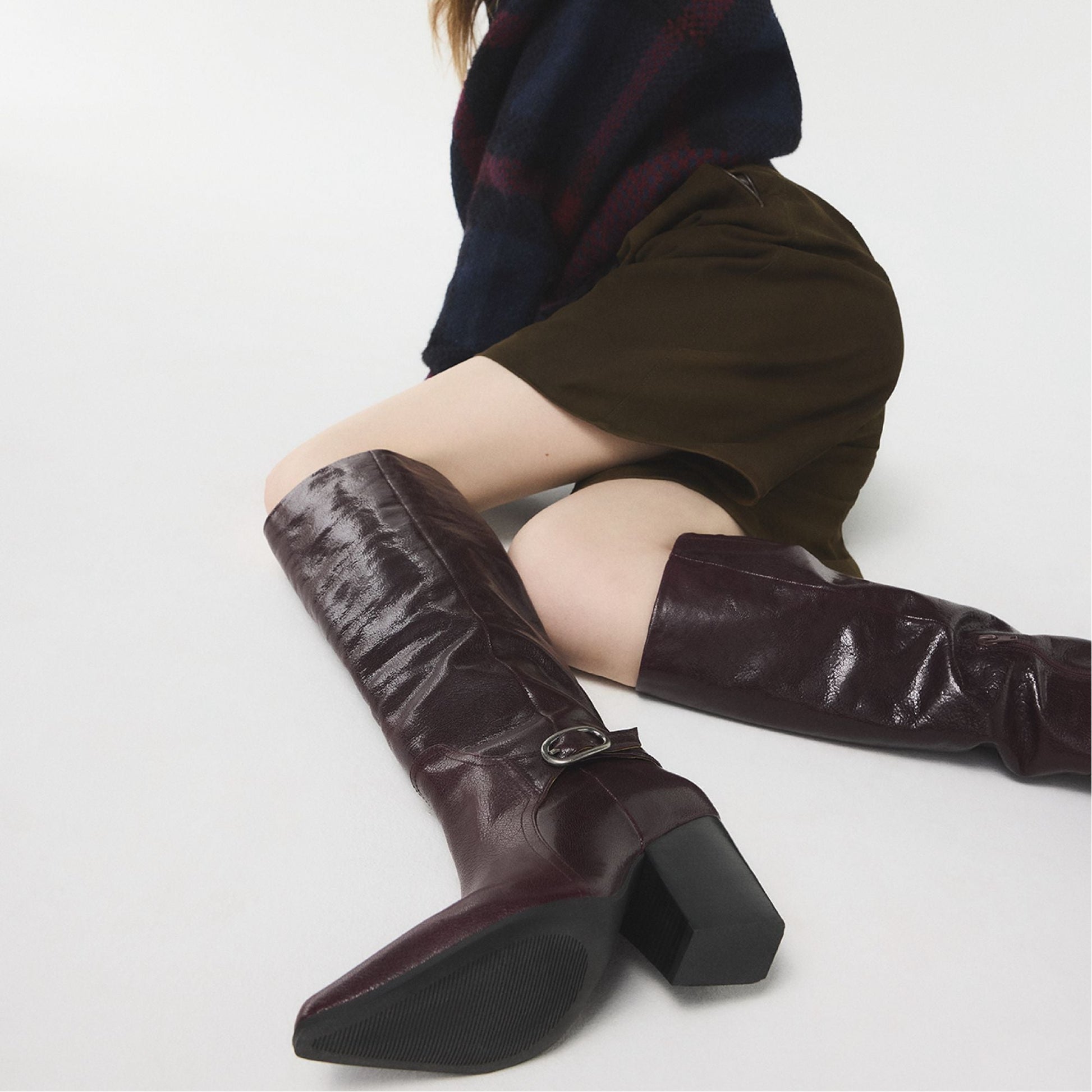 Saddle in Bordo - Knee-high boot, Block heel Aldo Bordo