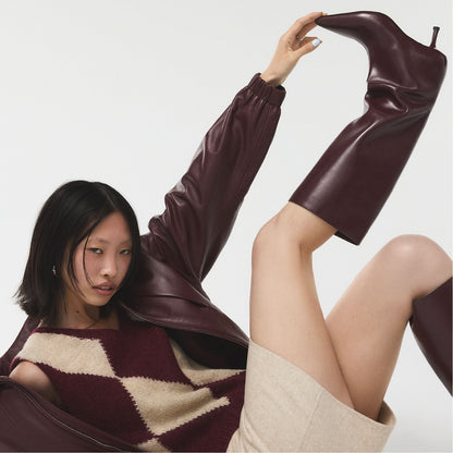 Selora in Burgundy - Knee-high boot, Stiletto heel Aldo Burgundy