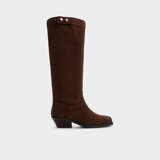 Emberlyn in Dark Brown 14163446 - Knee-high western boot, Cup sole Aldo Dark Brown