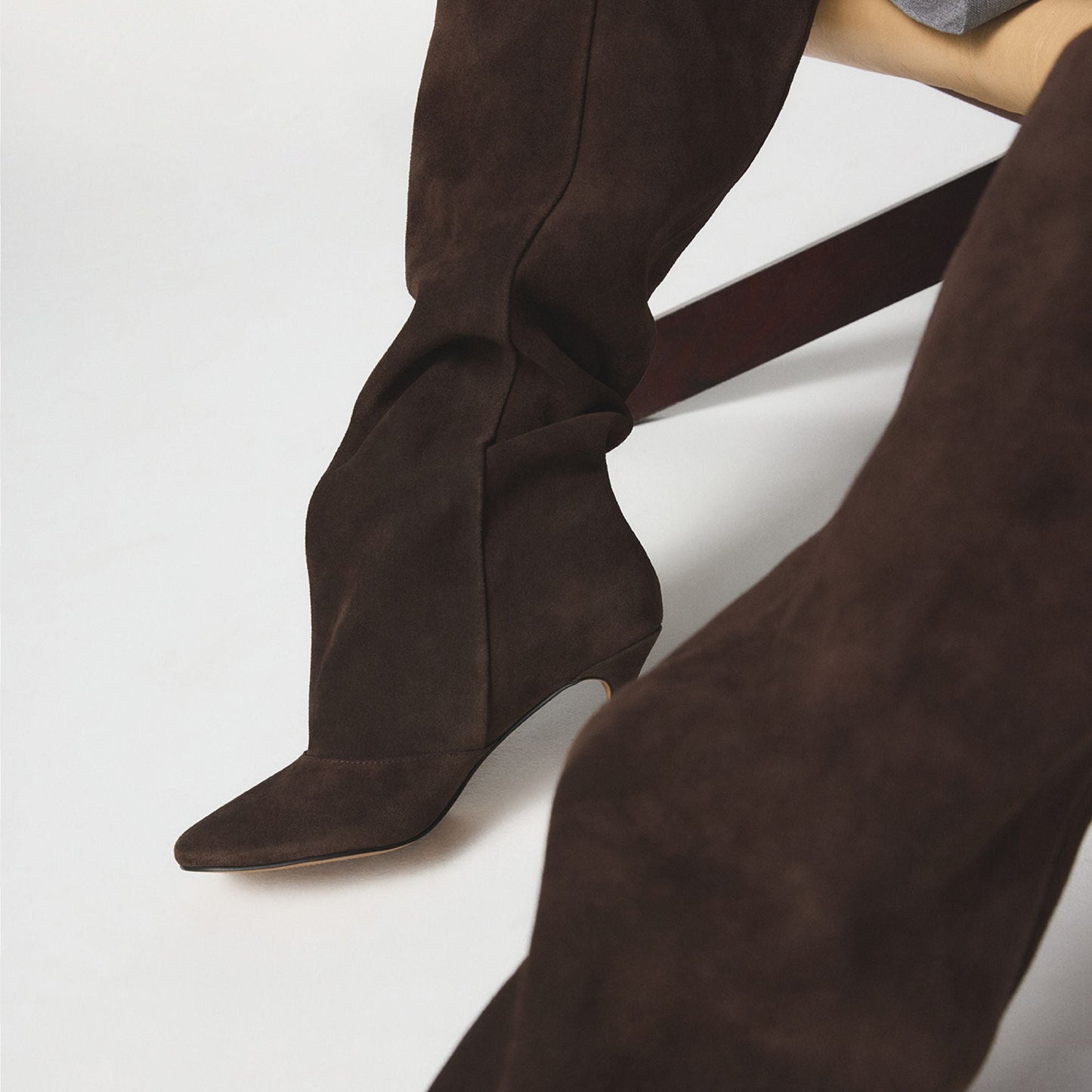 Frankey in Dark Brown - Knee-high boot, Stiletto heel Aldo Dark Brown