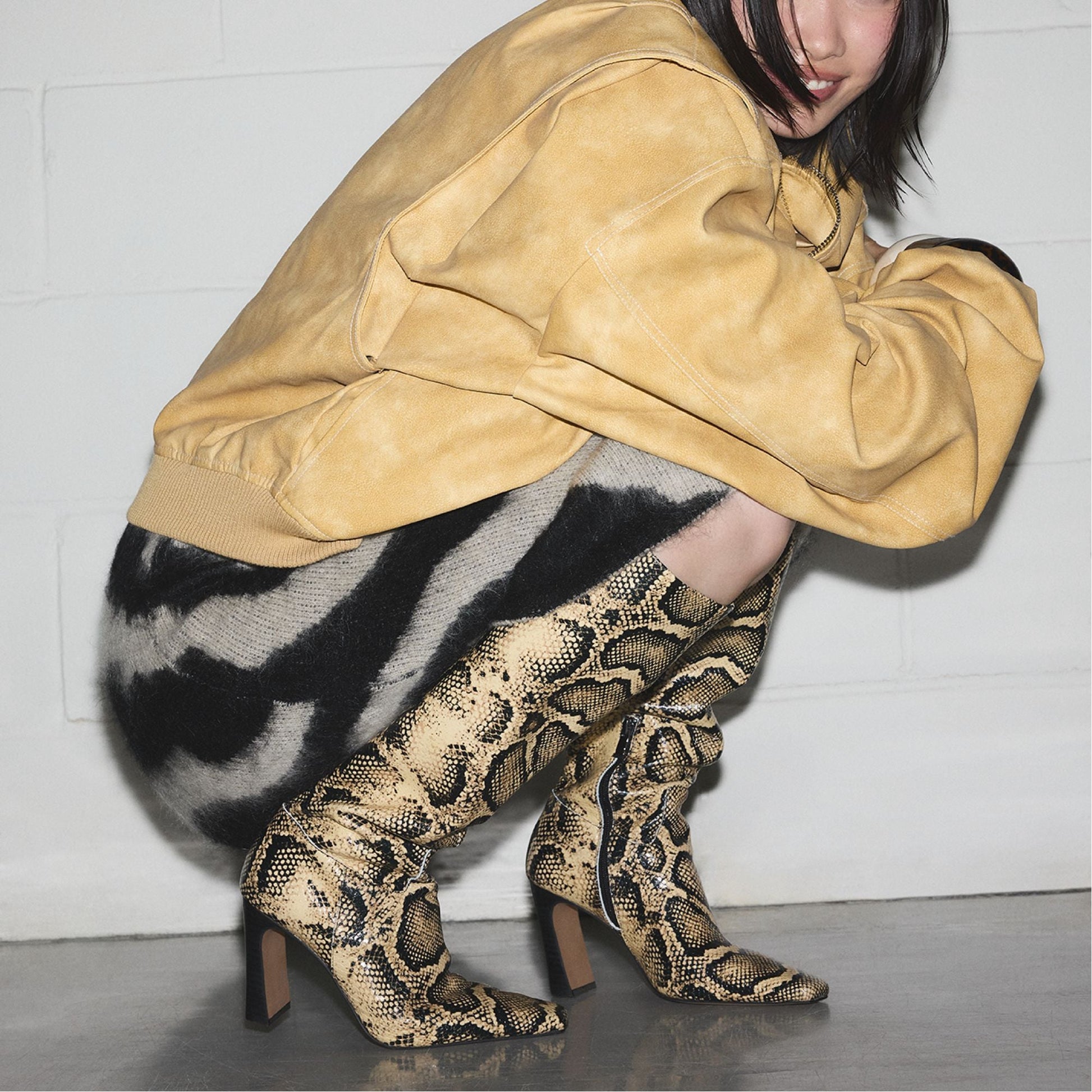 Vivienna in Brown Multi - Knee-high boot, Block heel Aldo Brown multi