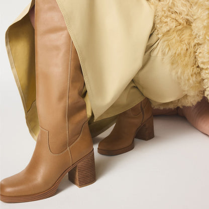 Juny in Light Brown - Knee-high boot, Platform Aldo Light brown