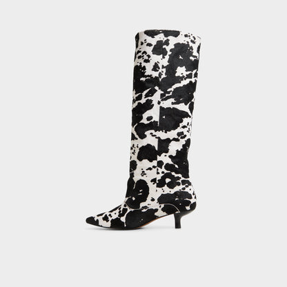 Everose in White Black - Knee-high boot, Kitten heel Aldo White/black