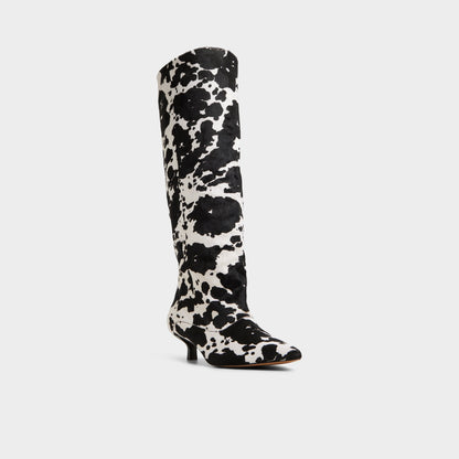 Everose in White Black - Knee-high boot, Kitten heel Aldo White/black