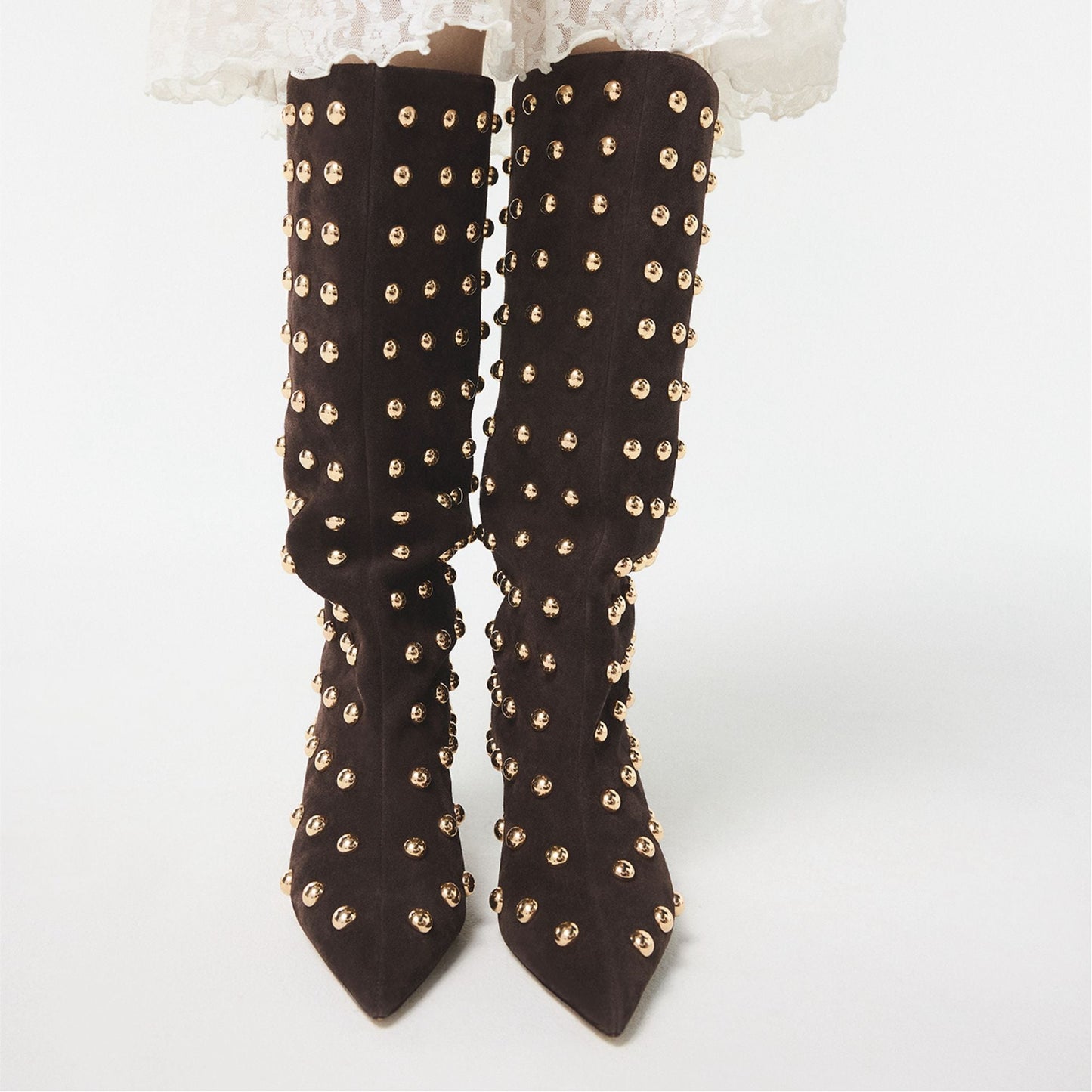 Selora in Medium Brown - Knee-high boot, Stiletto heel Aldo Medium Brown