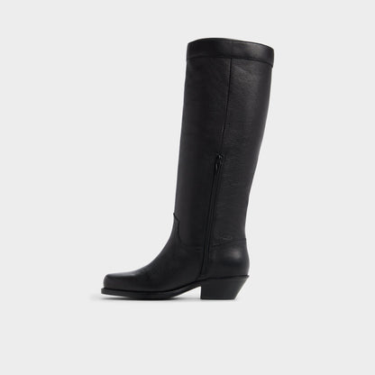 Emberlyn in Black - Knee-high western boot, Cup sole Aldo Black
