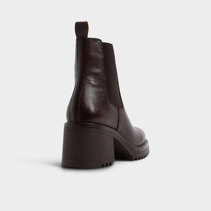 Anneliese in Medium Brown - Chelsea boot, Lug sole Aldo Medium brown
