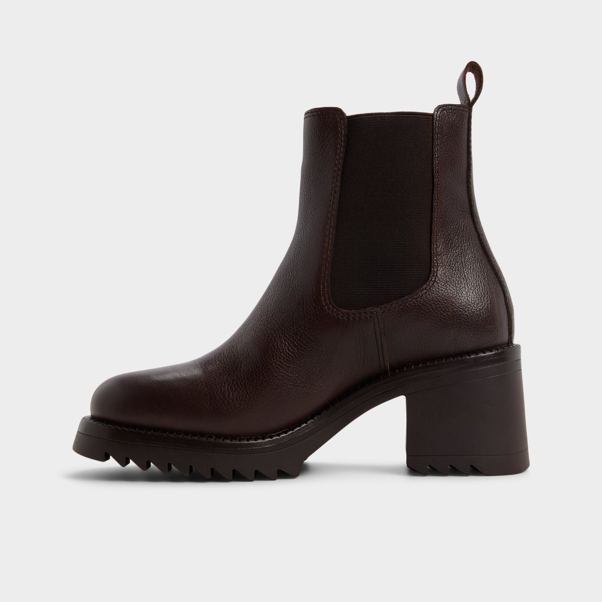 Anneliese in Medium Brown - Chelsea boot, Lug sole Aldo Medium brown