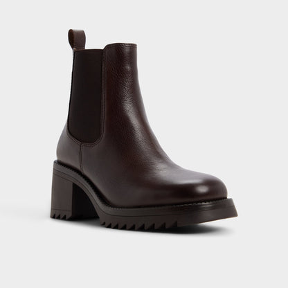 Anneliese in Medium Brown - Chelsea boot, Lug sole Aldo Medium brown