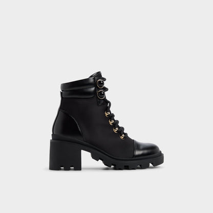Mariettia in Black - Lace-up boot, Lug sole Aldo Black