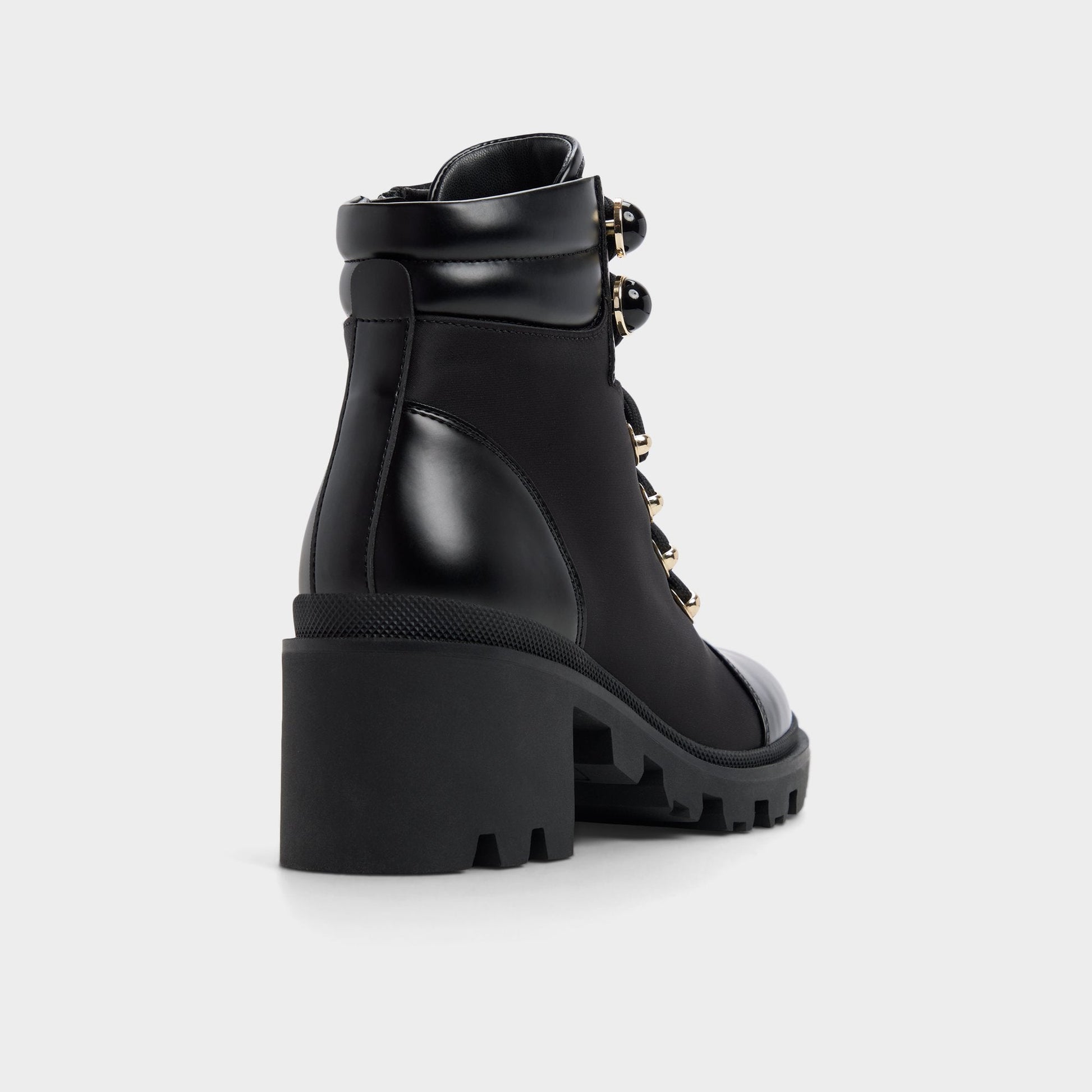 Mariettia in Black - Lace-up boot, Lug sole Aldo Black