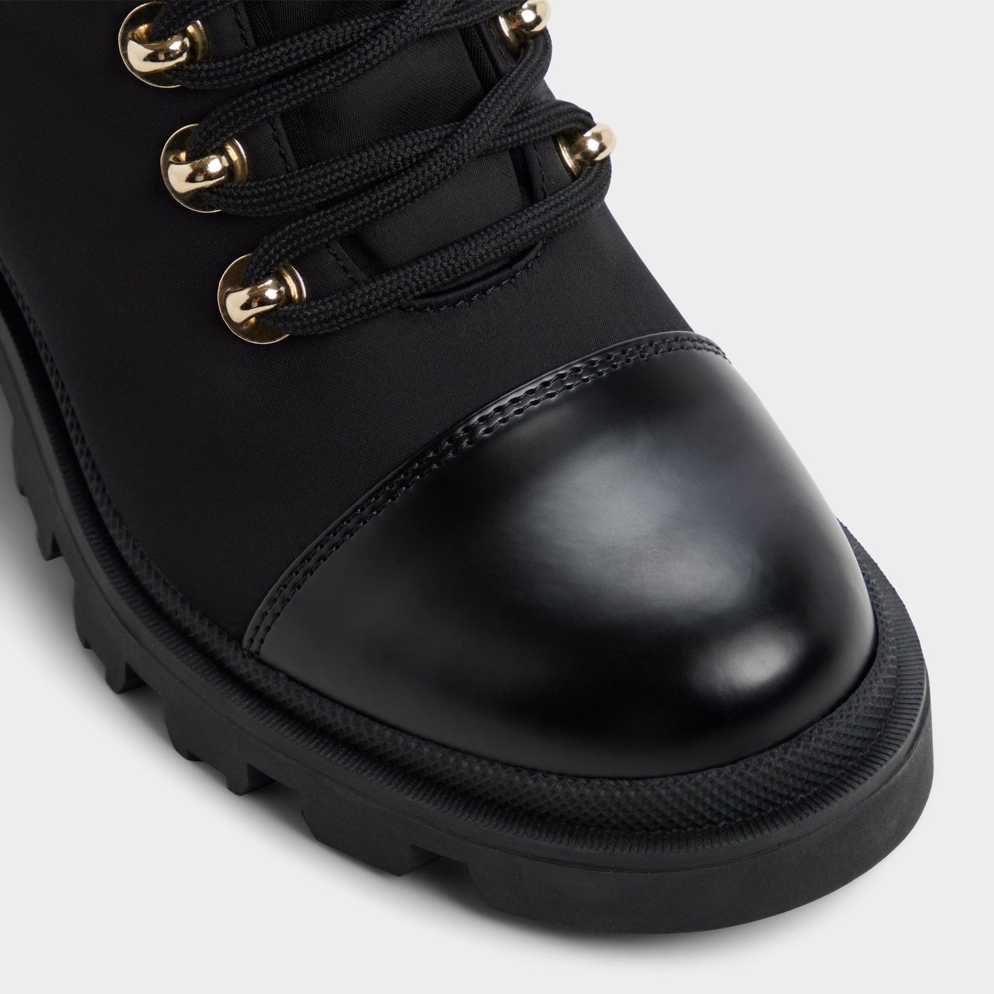 Mariettia in Black - Lace-up boot, Lug sole Aldo Black