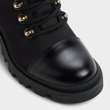 Mariettia in Black - Lace-up boot, Lug sole Aldo Black