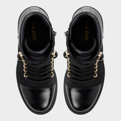 Mariettia in Black - Lace-up boot, Lug sole Aldo Black
