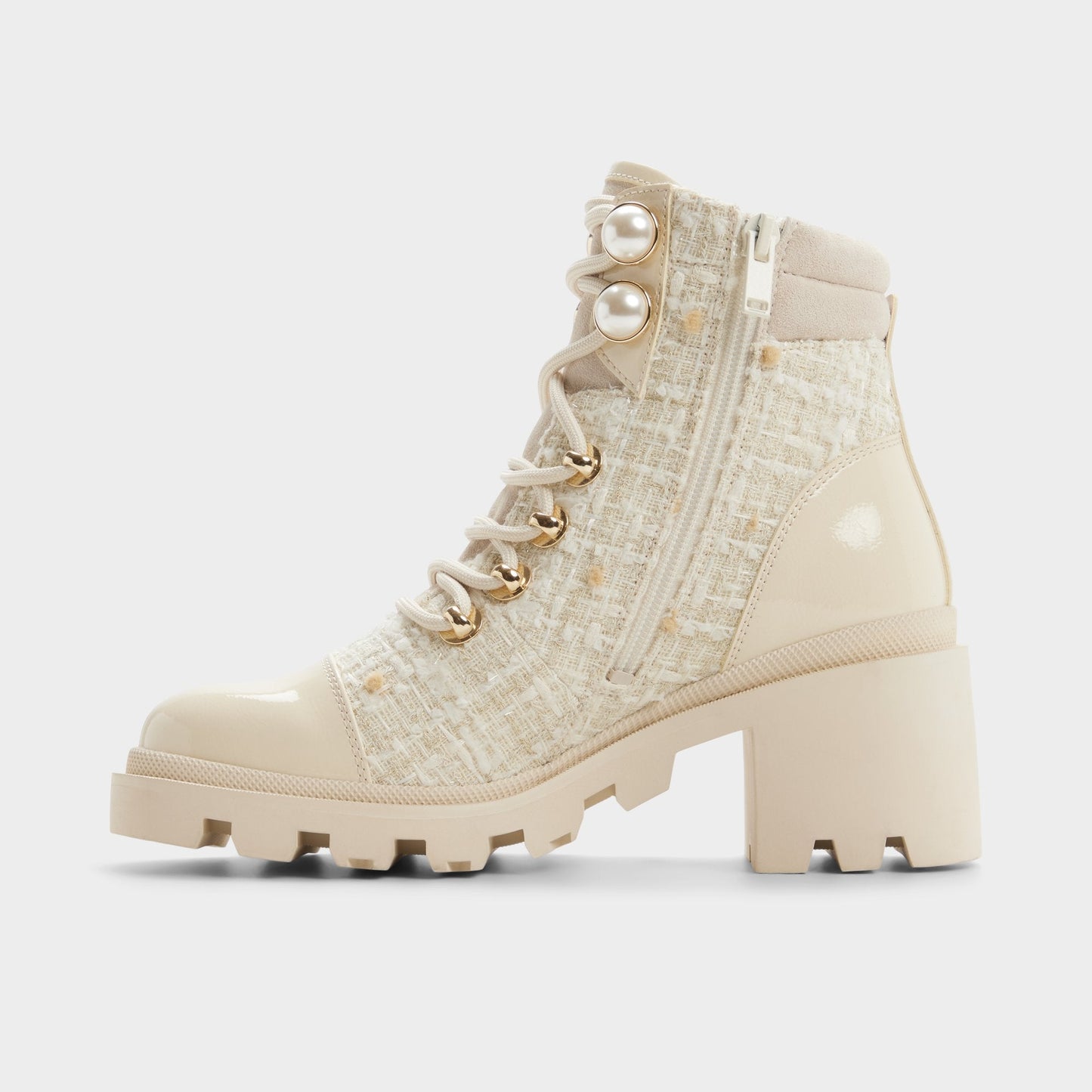 Mariettia in Other White - Lace-up boot, Lug sole Aldo Other white