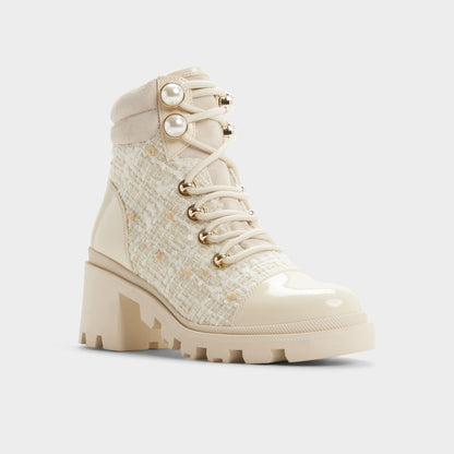 Mariettia in Other White - Lace-up boot, Lug sole Aldo Other white