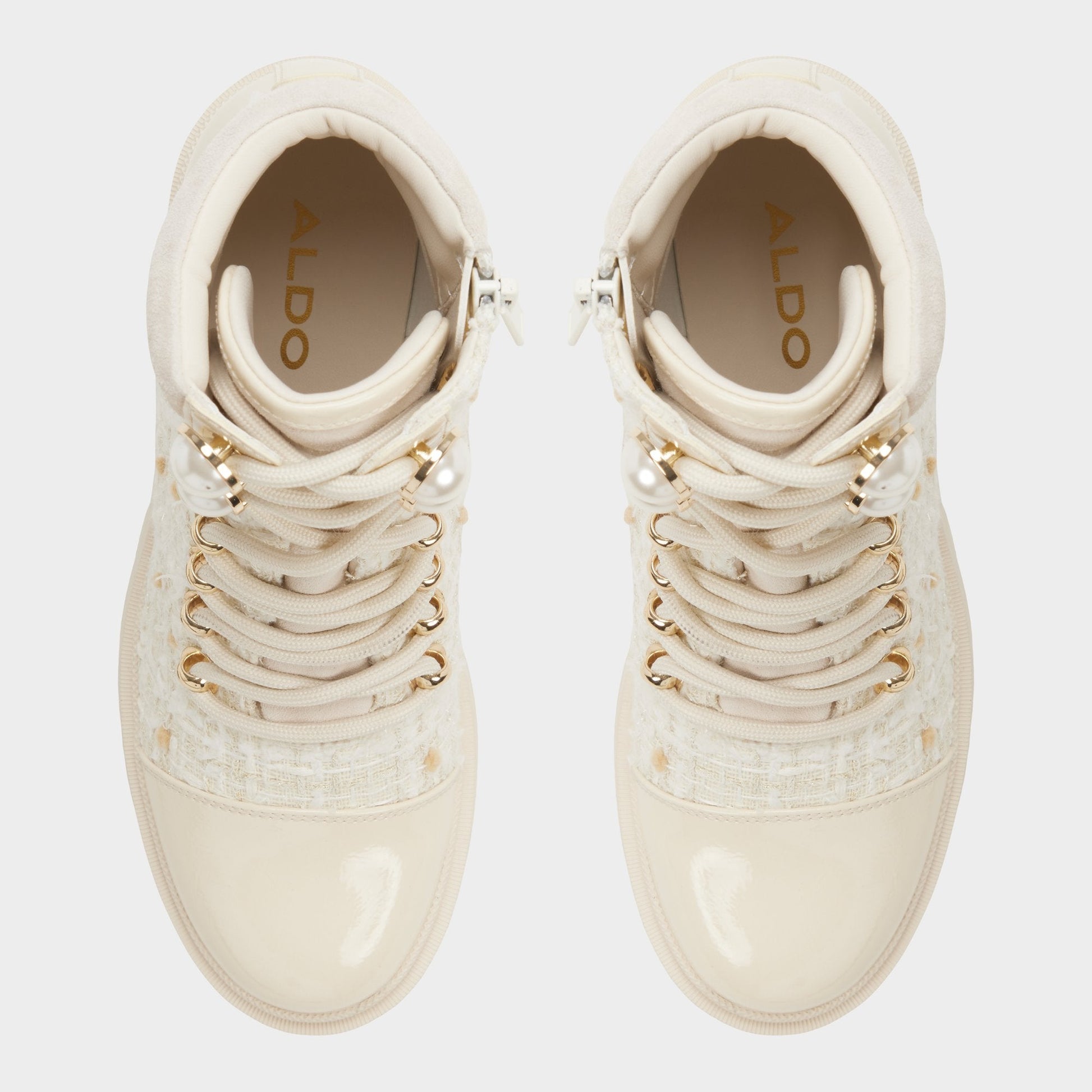 Mariettia in Other White - Lace-up boot, Lug sole Aldo Other white