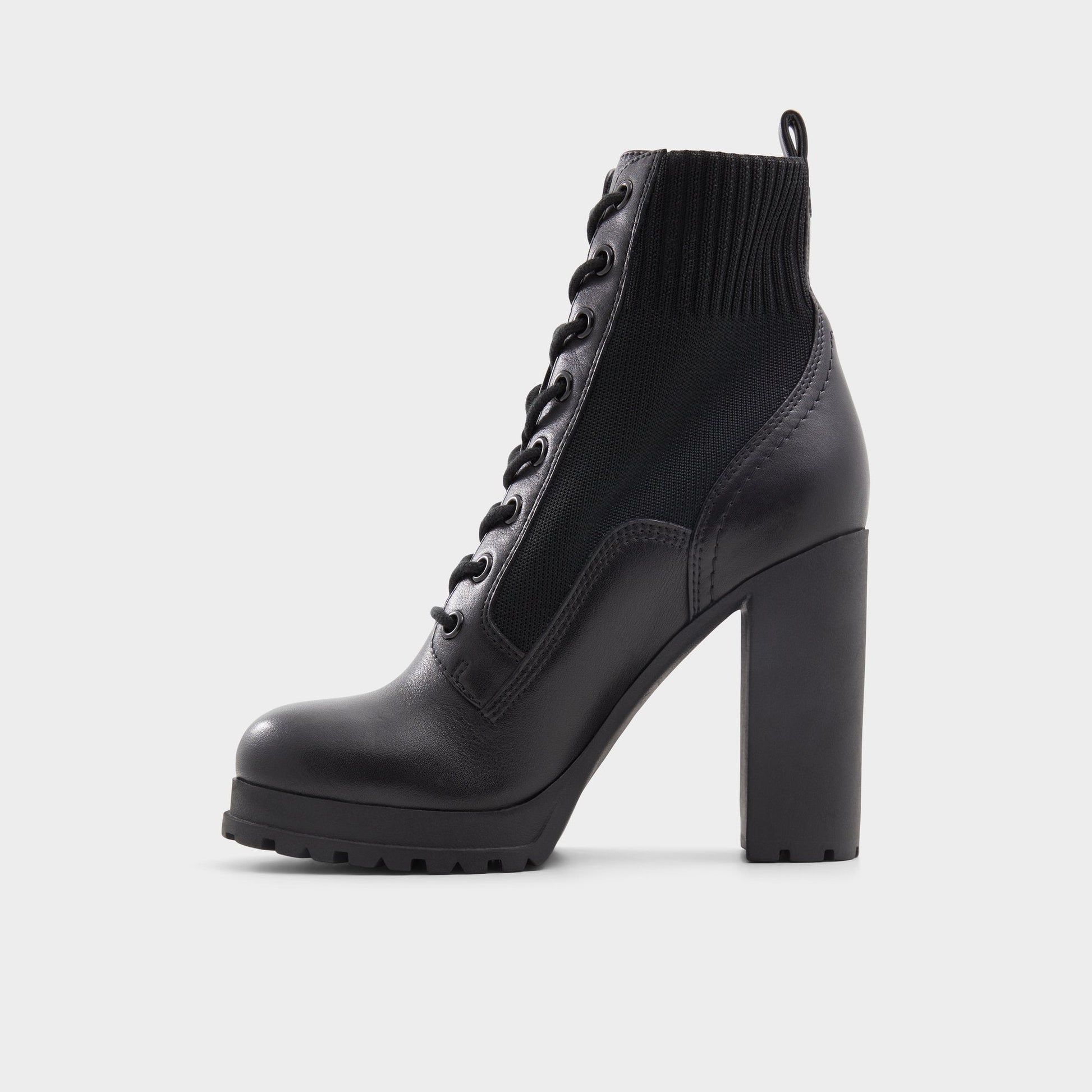 Rebellious Black Women's Combat boots - Combat ankle boot, Lug sole Aldo Black