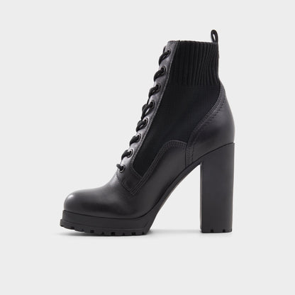Rebellious Black Women's Combat boots - Combat ankle boot, Lug sole Aldo Black