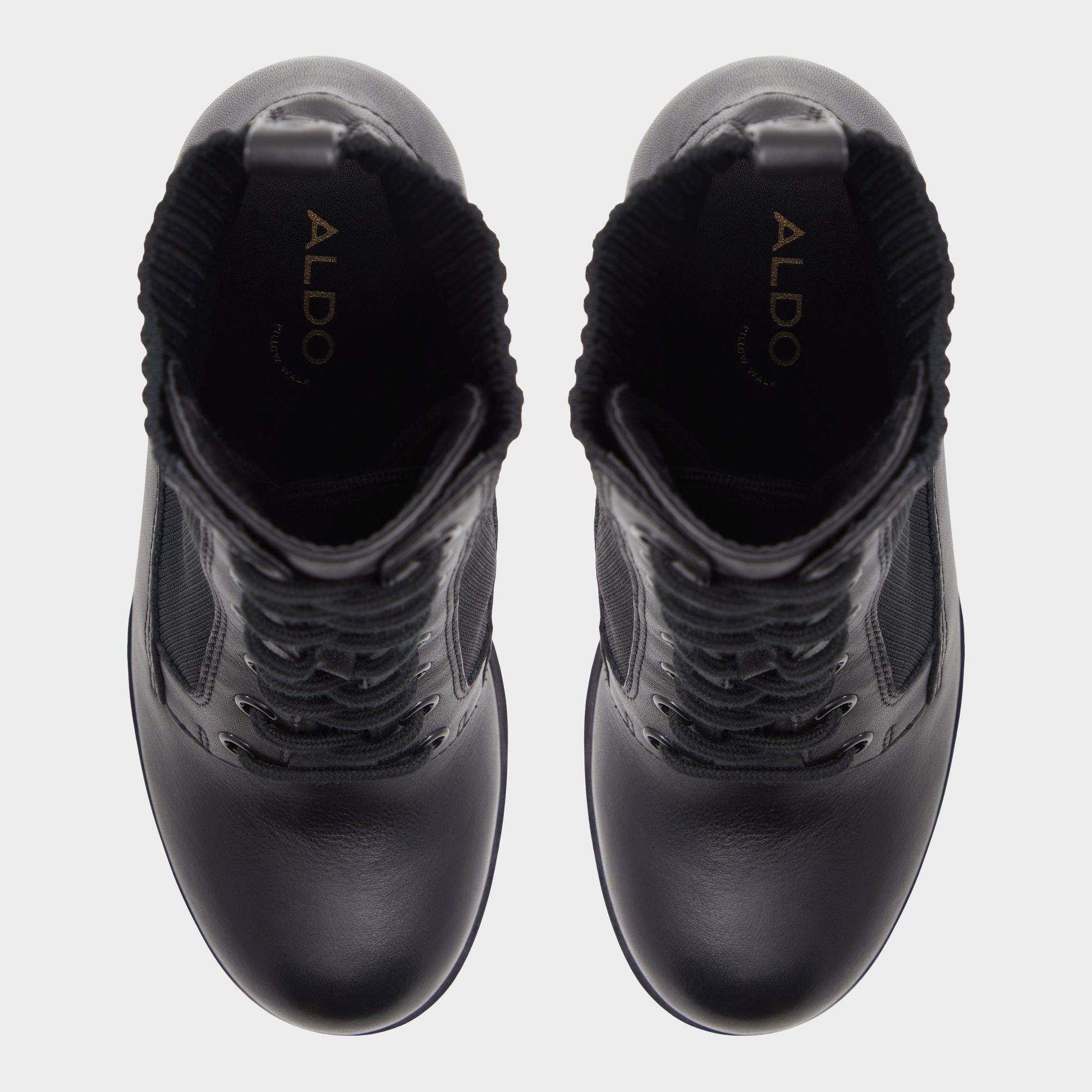 Rebellious Black Women's Combat boots - Combat ankle boot, Lug sole Aldo Black