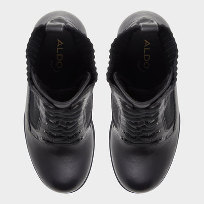 Rebellious Black Women's Combat boots - Combat ankle boot, Lug sole Aldo Black