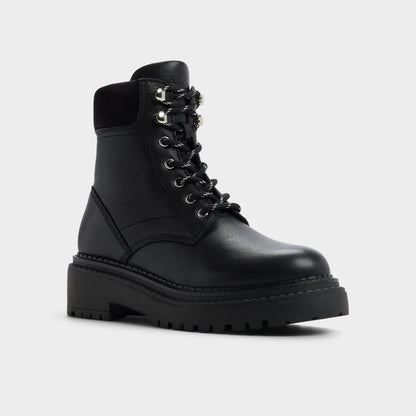 Lewellan in Black - Hiking boot, Lug sole Aldo Black