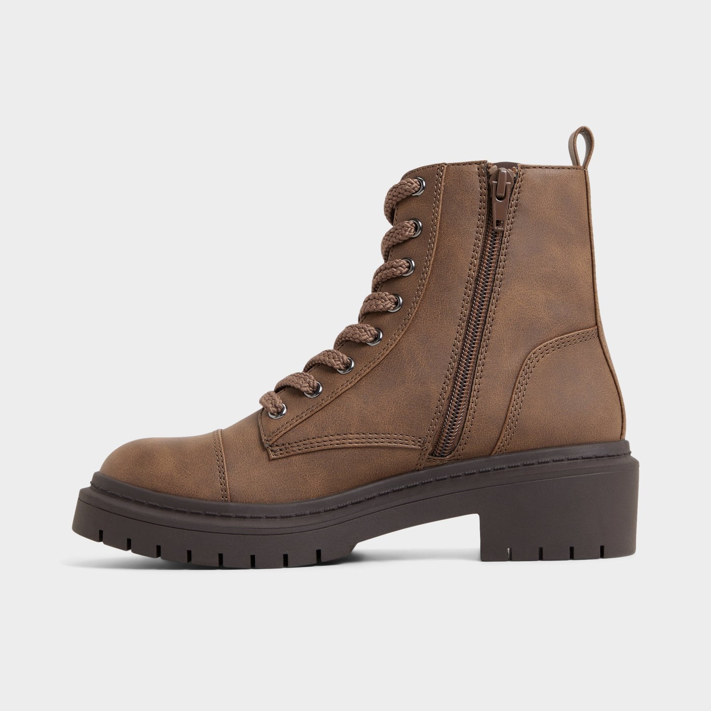 Goer in Medium Brown - Combat ankle boot, Lug sole Aldo Medium brown