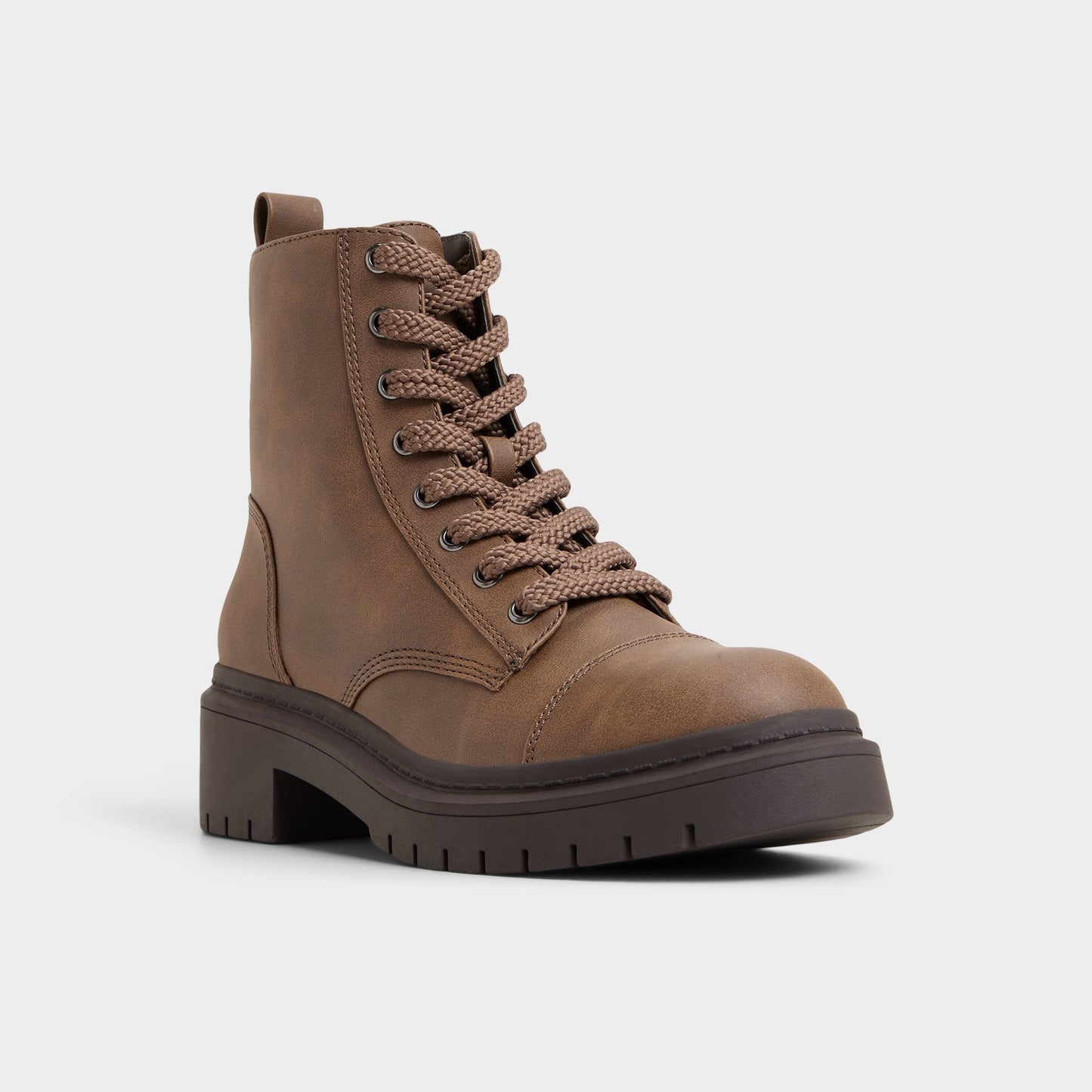 Goer in Medium Brown - Combat ankle boot, Lug sole Aldo Medium brown