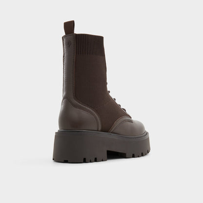 Talaleryknit Brown Overflow Women's Combat boots - Combat ankle boot, Brown Aldo Brown Overflow