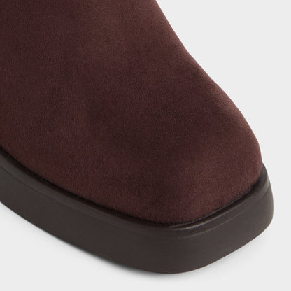 Auster in Dark Brown - Knee-high boot, Platform Aldo Dark Brown
