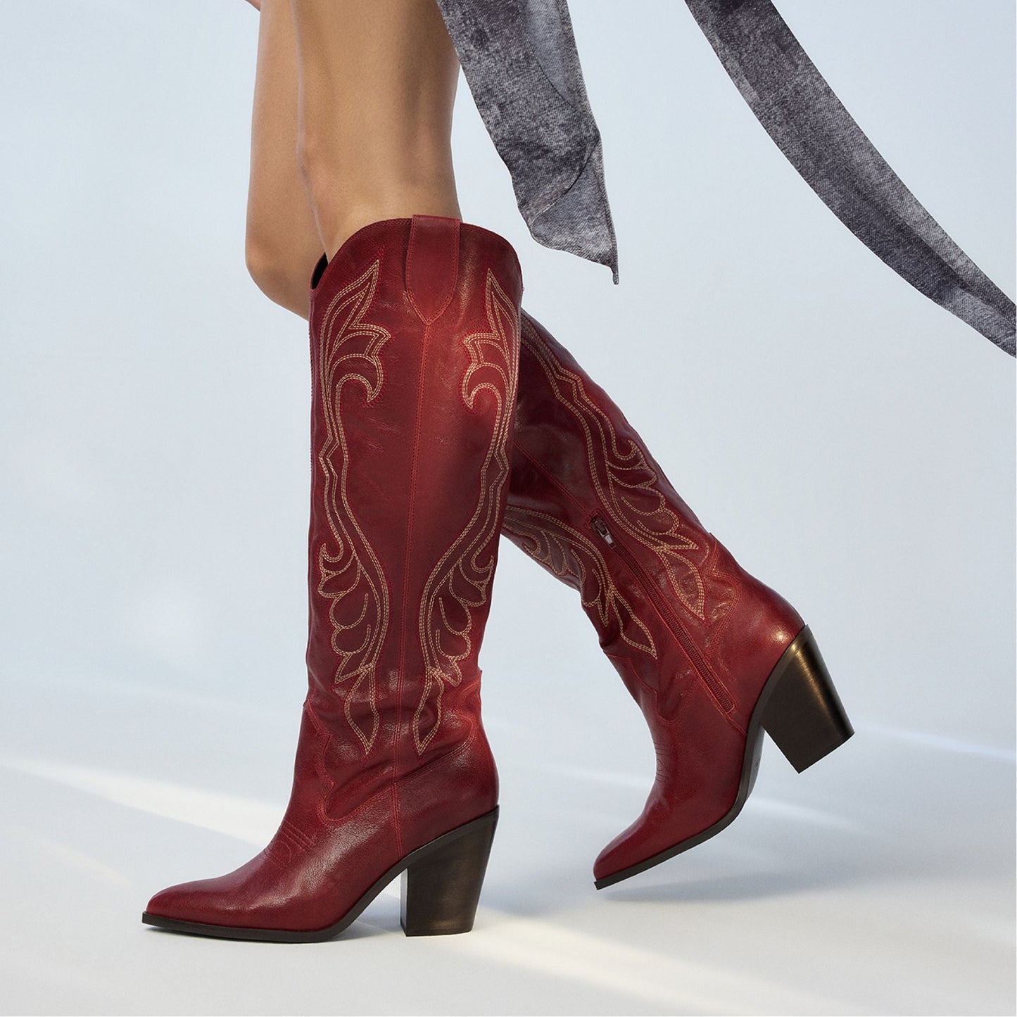 Alamo Medium Red Women's Western - Western boot Aldo Medium red