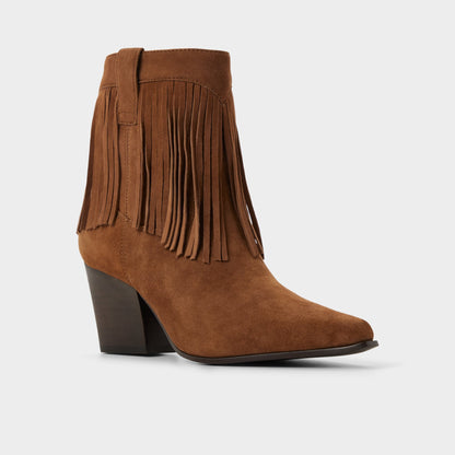 Jollene in Dark Brown - Western boot, Block heel Aldo Dark Brown