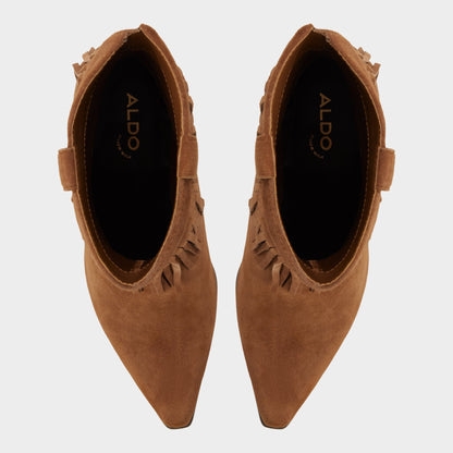 Jollene in Dark Brown - Western boot, Block heel Aldo Dark Brown