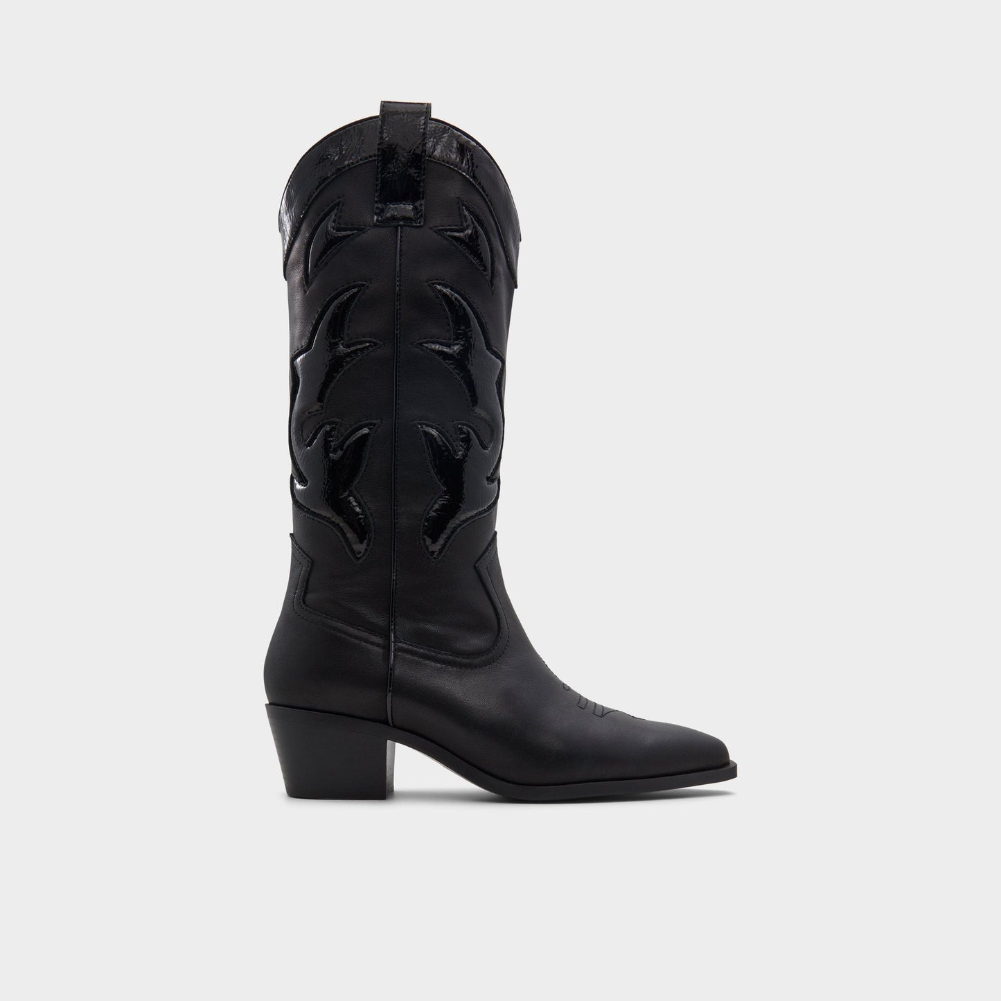 Nebraska Black Women's Western - Mid-calf western boot, Block heel Aldo Black