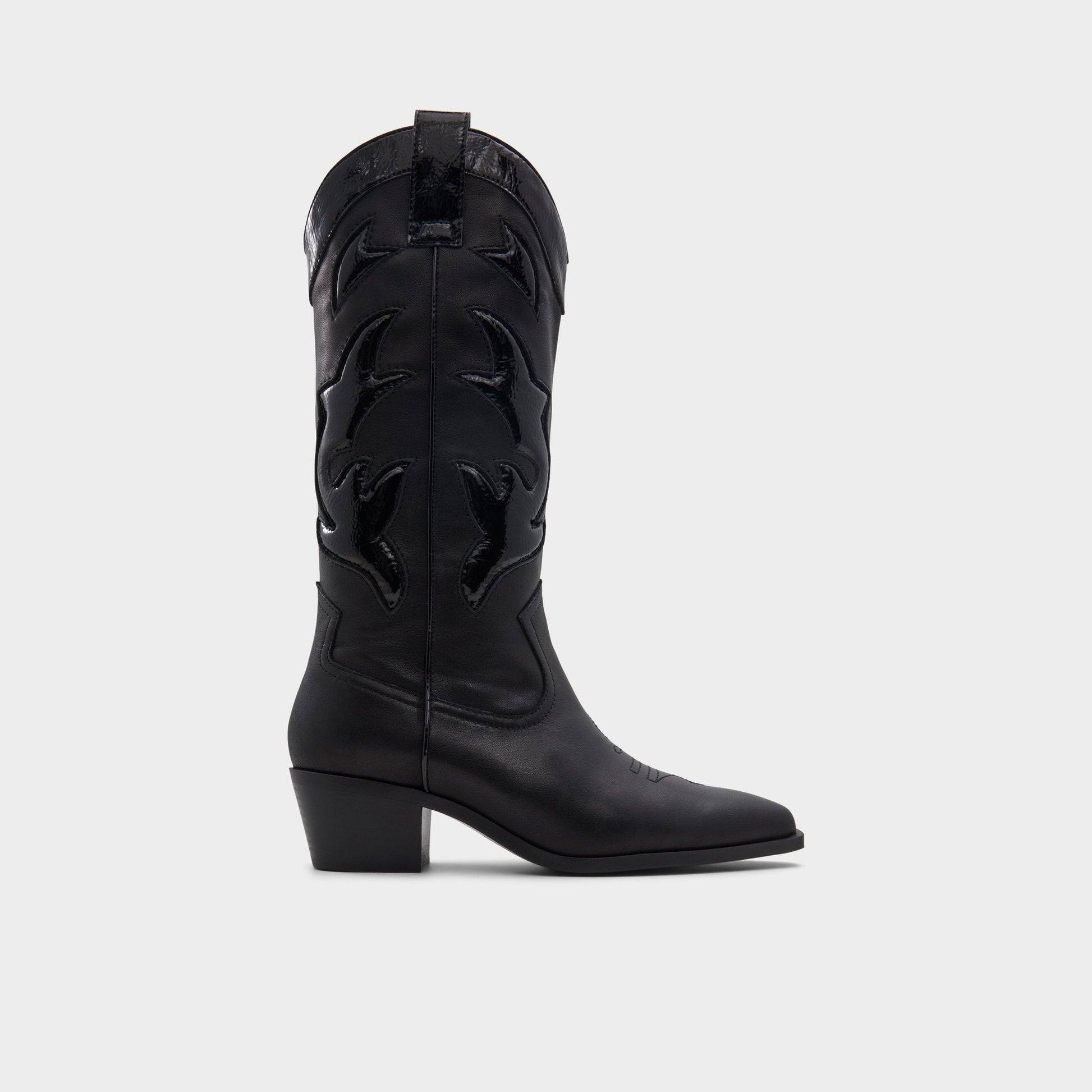 Nebraska Black Women's Western - Mid-calf western boot, Block heel Aldo Black