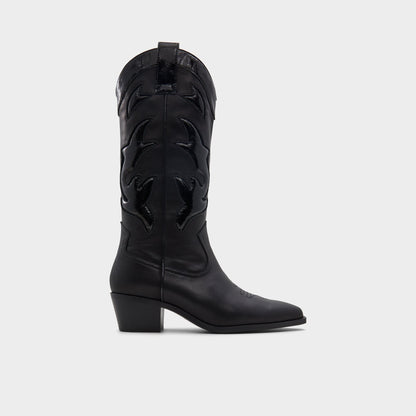 Nebraska Black Women's Western - Mid-calf western boot, Block heel Aldo Black