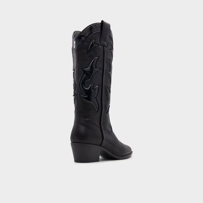 Nebraska Black Women's Western - Mid-calf western boot, Block heel Aldo Black