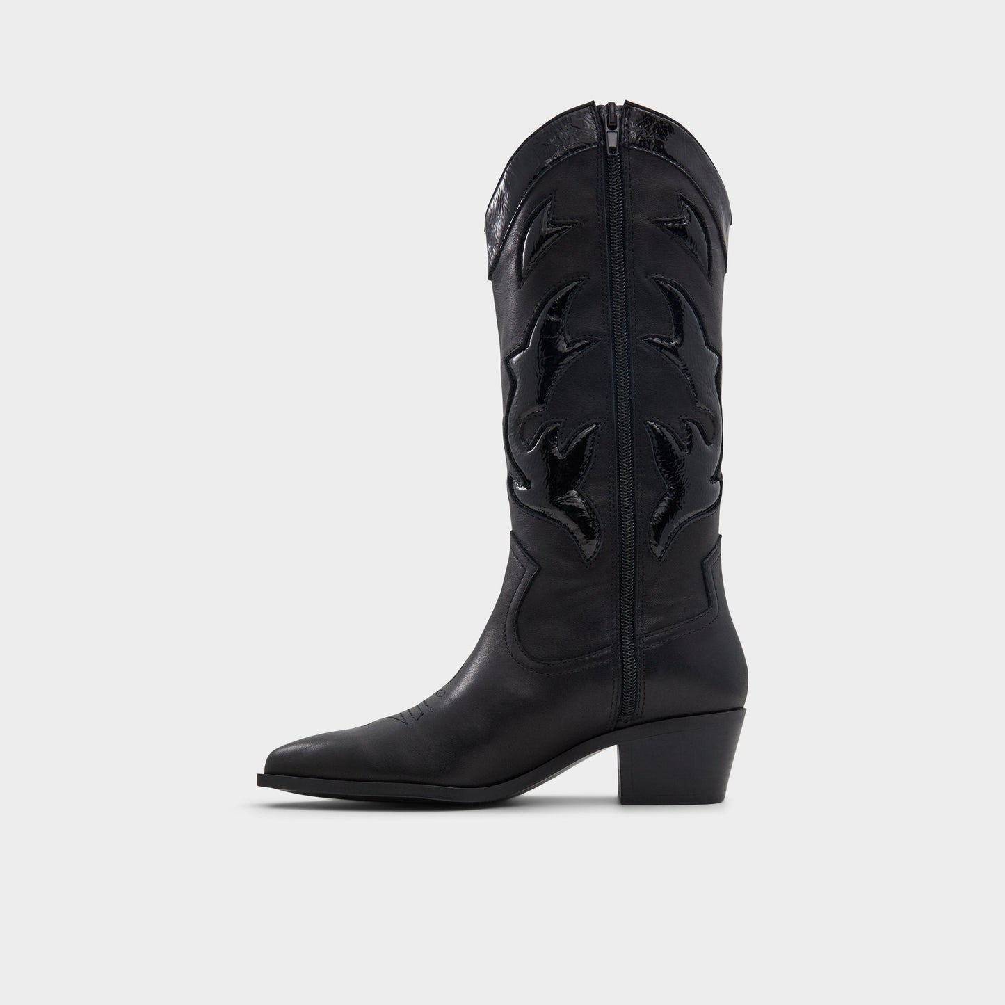 Nebraska Black Women's Western - Mid-calf western boot, Block heel Aldo Black