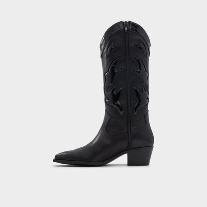 Nebraska Black Women's Western - Mid-calf western boot, Block heel Aldo Black